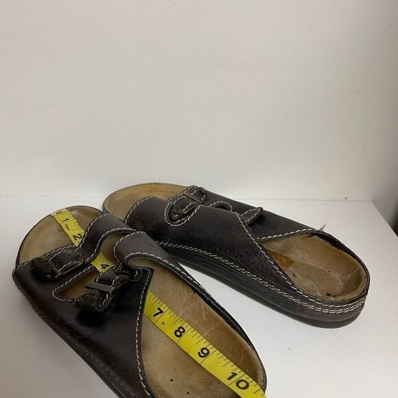 leather slip on slipper birkenstock style - Picture 4 of 13